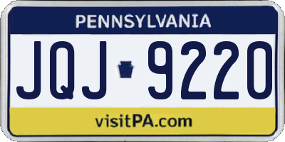 PA license plate JQJ9220