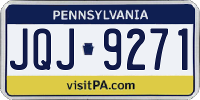 PA license plate JQJ9271