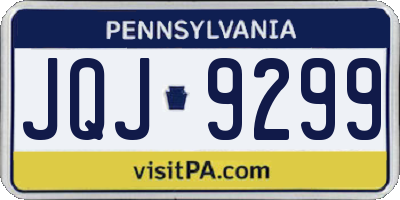 PA license plate JQJ9299