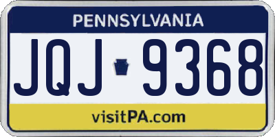 PA license plate JQJ9368