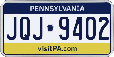 PA license plate JQJ9402