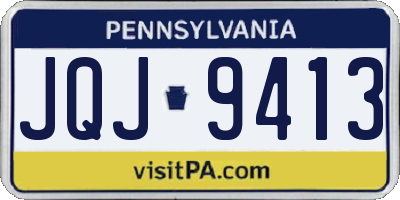 PA license plate JQJ9413