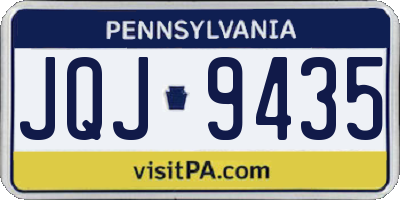 PA license plate JQJ9435