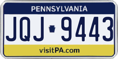 PA license plate JQJ9443