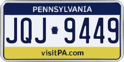 PA license plate JQJ9449