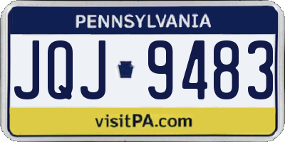 PA license plate JQJ9483