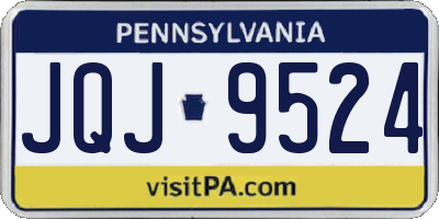 PA license plate JQJ9524