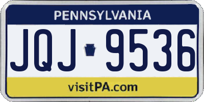 PA license plate JQJ9536
