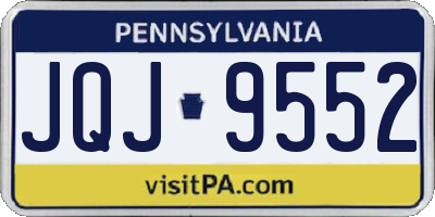 PA license plate JQJ9552
