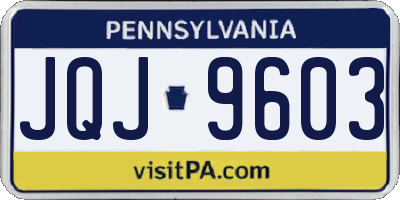 PA license plate JQJ9603