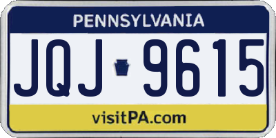 PA license plate JQJ9615