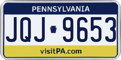 PA license plate JQJ9653