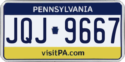 PA license plate JQJ9667