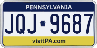 PA license plate JQJ9687