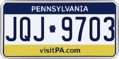 PA license plate JQJ9703