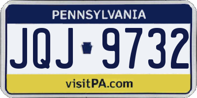 PA license plate JQJ9732