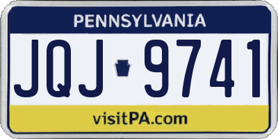 PA license plate JQJ9741