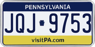 PA license plate JQJ9753