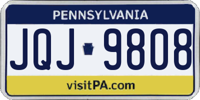PA license plate JQJ9808
