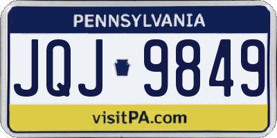 PA license plate JQJ9849