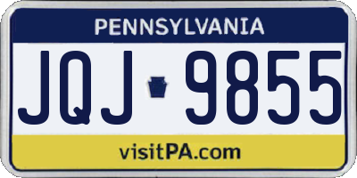 PA license plate JQJ9855