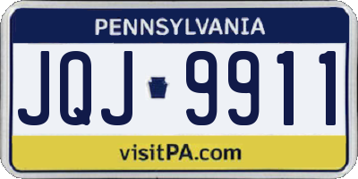 PA license plate JQJ9911