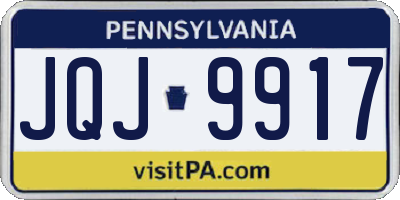 PA license plate JQJ9917