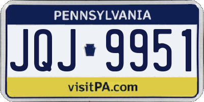PA license plate JQJ9951
