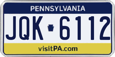 PA license plate JQK6112