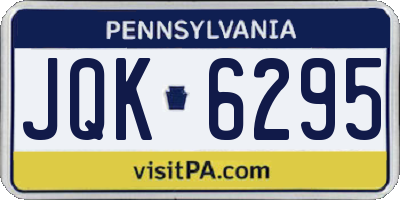 PA license plate JQK6295