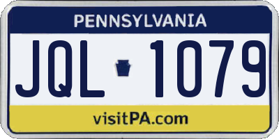 PA license plate JQL1079