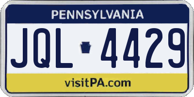 PA license plate JQL4429