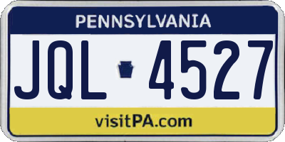 PA license plate JQL4527