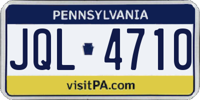 PA license plate JQL4710