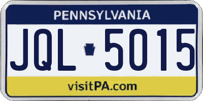 PA license plate JQL5015