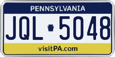 PA license plate JQL5048