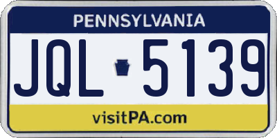 PA license plate JQL5139