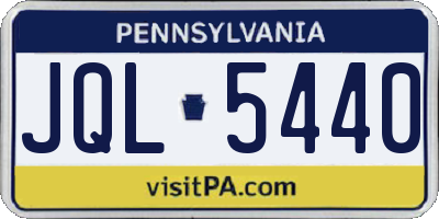 PA license plate JQL5440