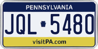 PA license plate JQL5480