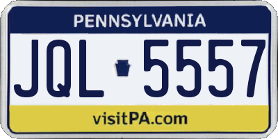 PA license plate JQL5557