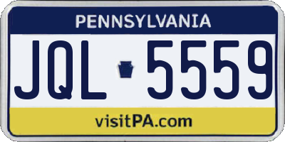 PA license plate JQL5559