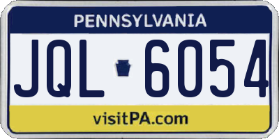 PA license plate JQL6054