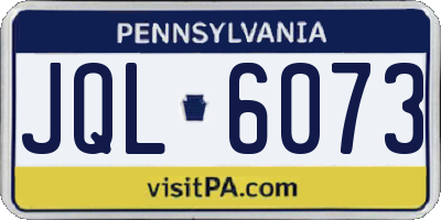 PA license plate JQL6073