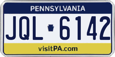 PA license plate JQL6142