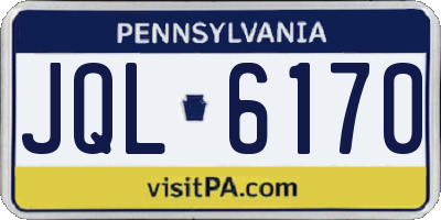 PA license plate JQL6170
