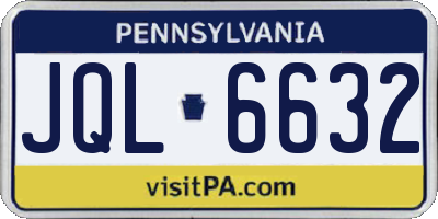 PA license plate JQL6632