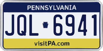 PA license plate JQL6941