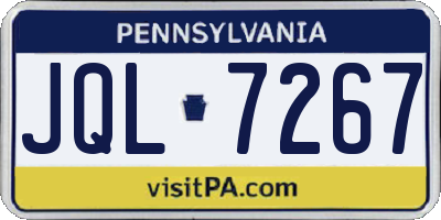 PA license plate JQL7267