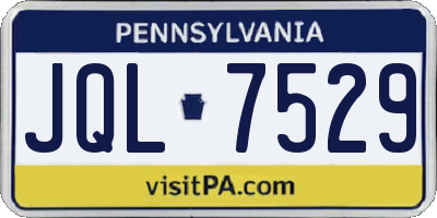 PA license plate JQL7529