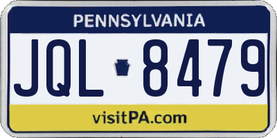 PA license plate JQL8479